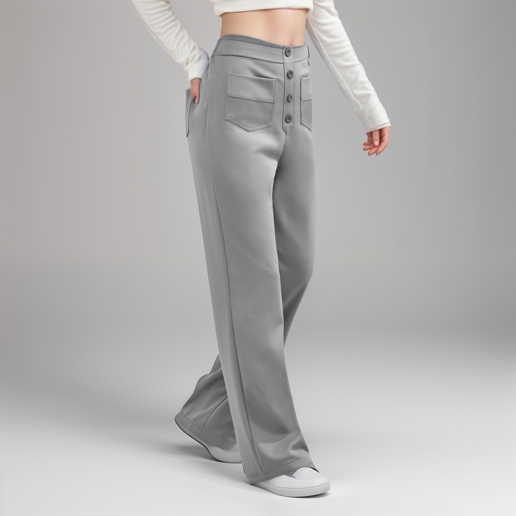 Evelyn | Elastic pants with a high waist.