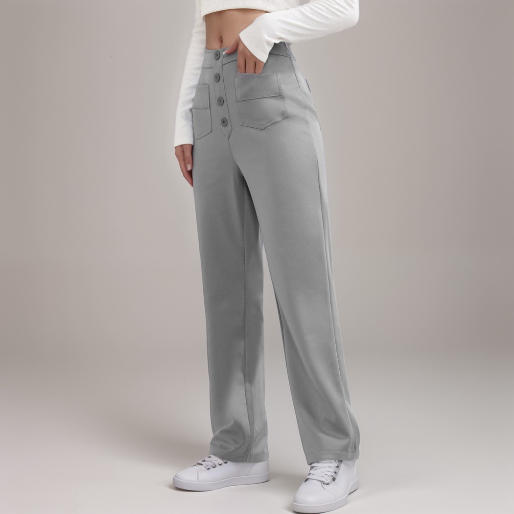Evelyn | Elastic pants with a high waist.