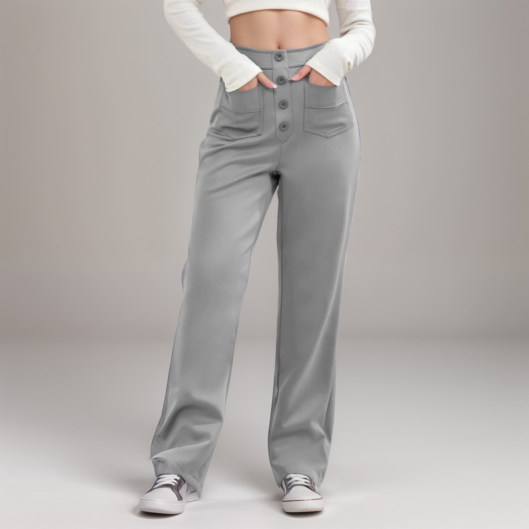 Evelyn | Elastic pants with a high waist.