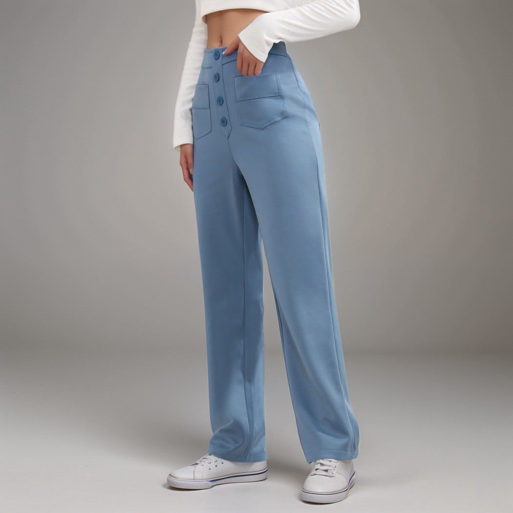 Evelyn | Elastic pants with a high waist.