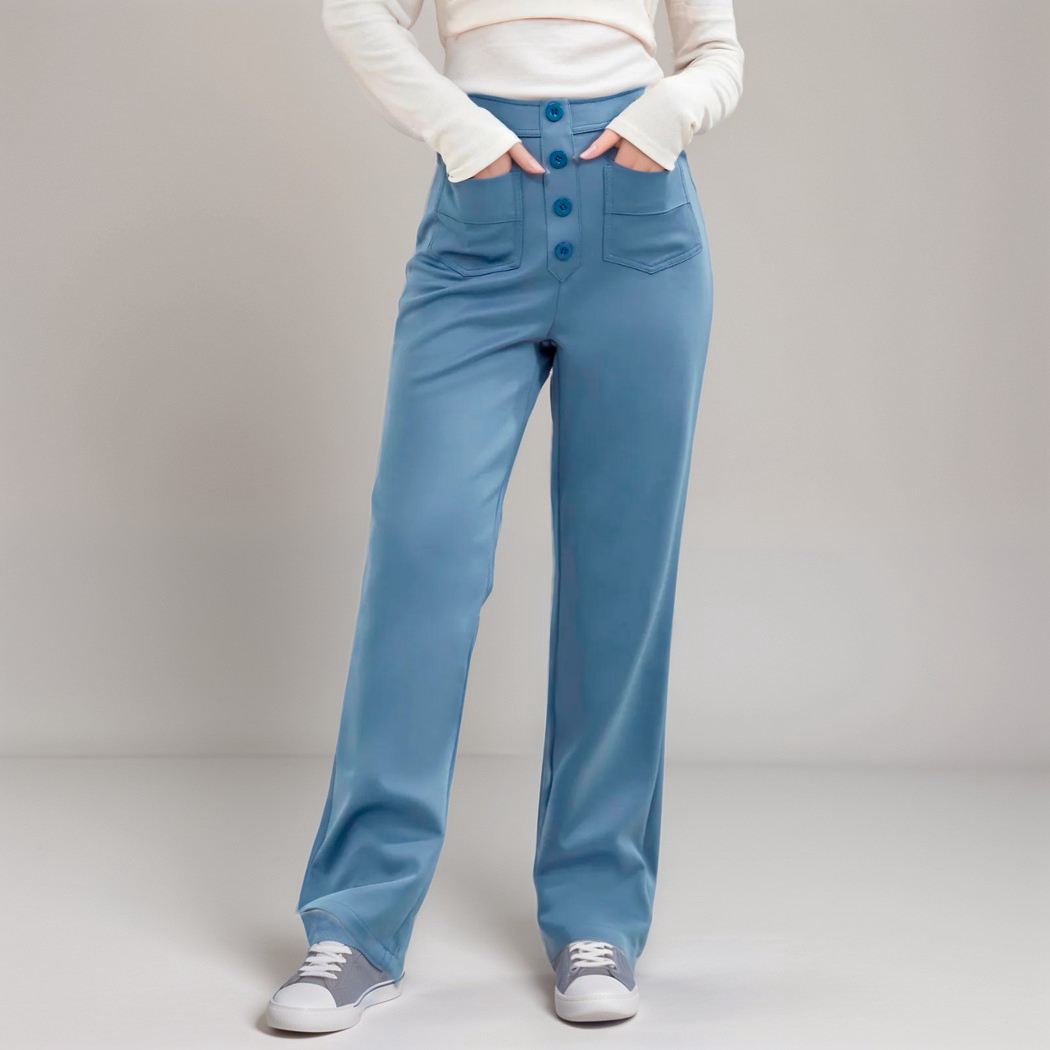 Evelyn | Elastic pants with a high waist.