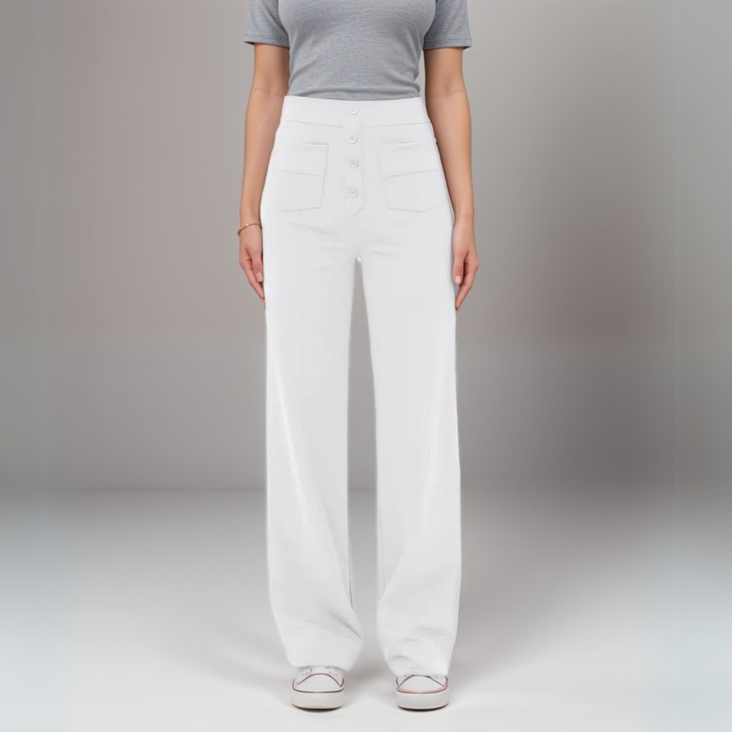 Evelyn | Elastic pants with a high waist.