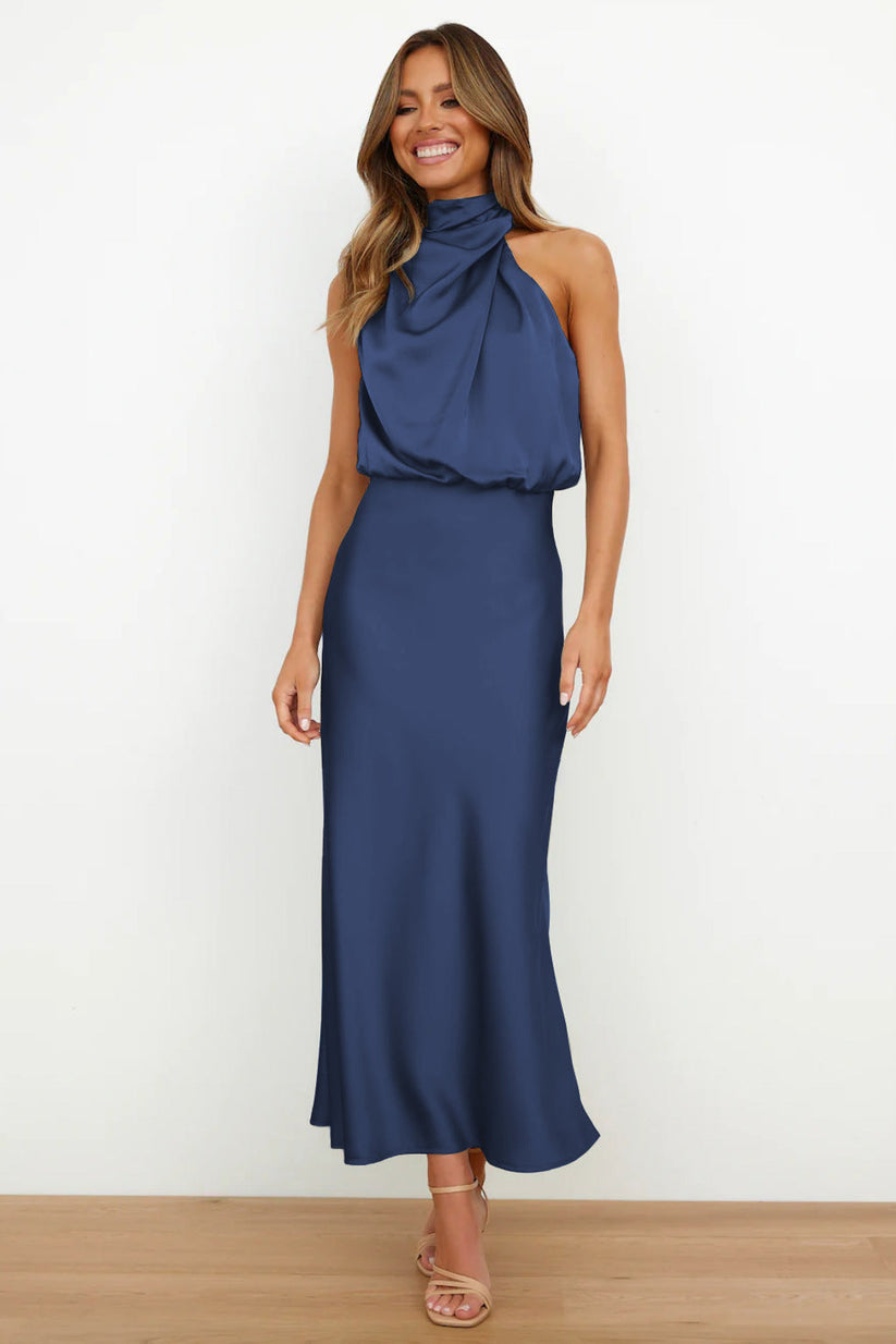 Scarlett | Elegant Long Satin Dress