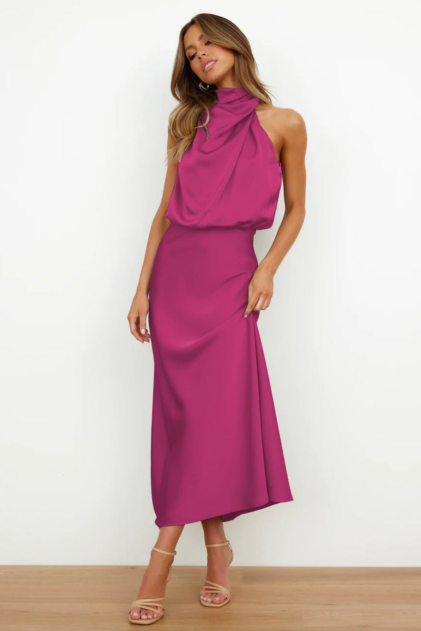 Scarlett | Elegant Long Satin Dress