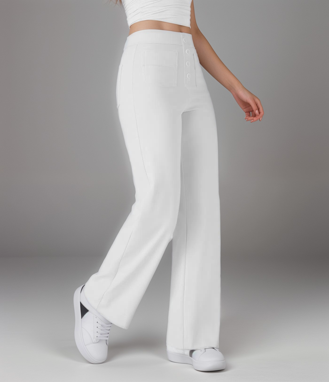 Evelyn | Elastic pants with a high waist.