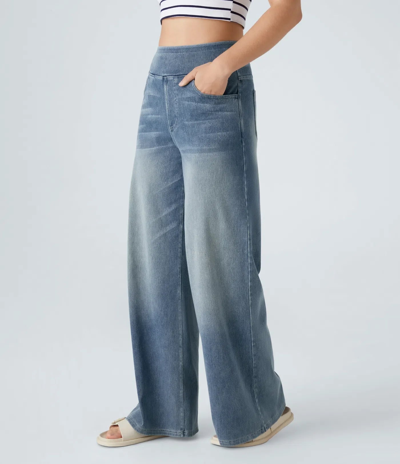 Ava | Elastic high-waisted jeans