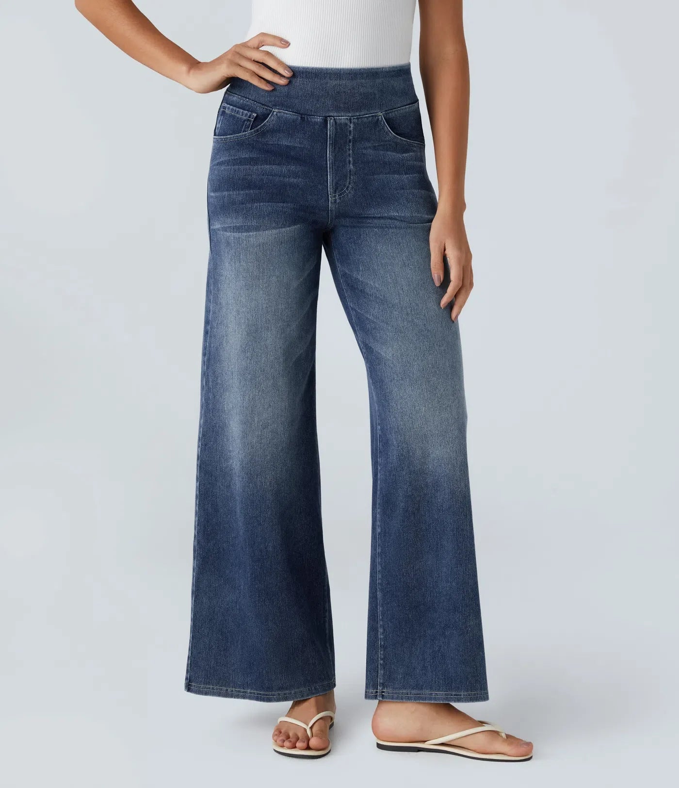 Ava | Elastic high-waisted jeans