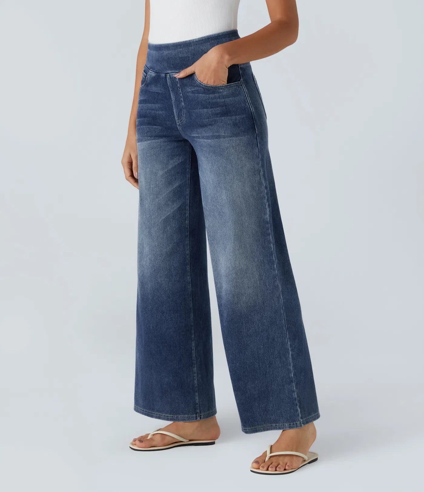 Ava | Elastic high-waisted jeans