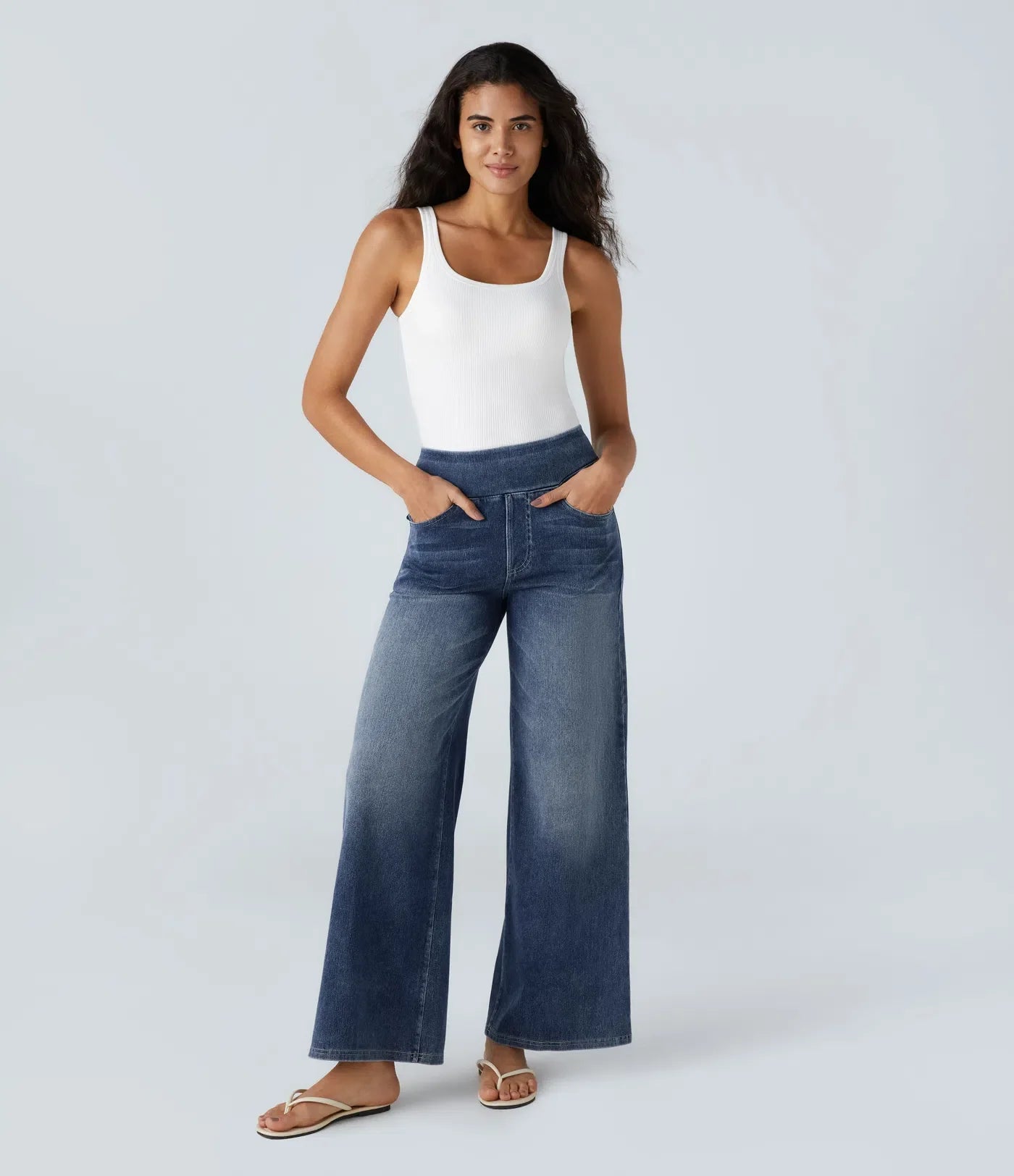 Ava | Elastic high-waisted jeans