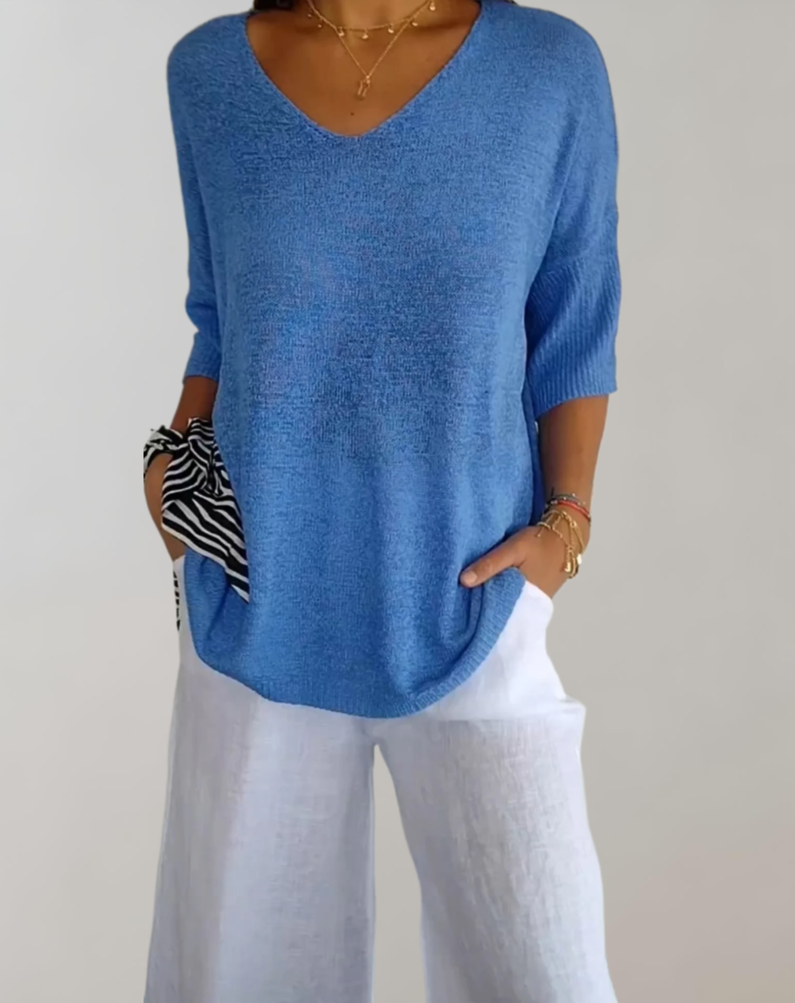 Margot - Knitted V-Neck Top