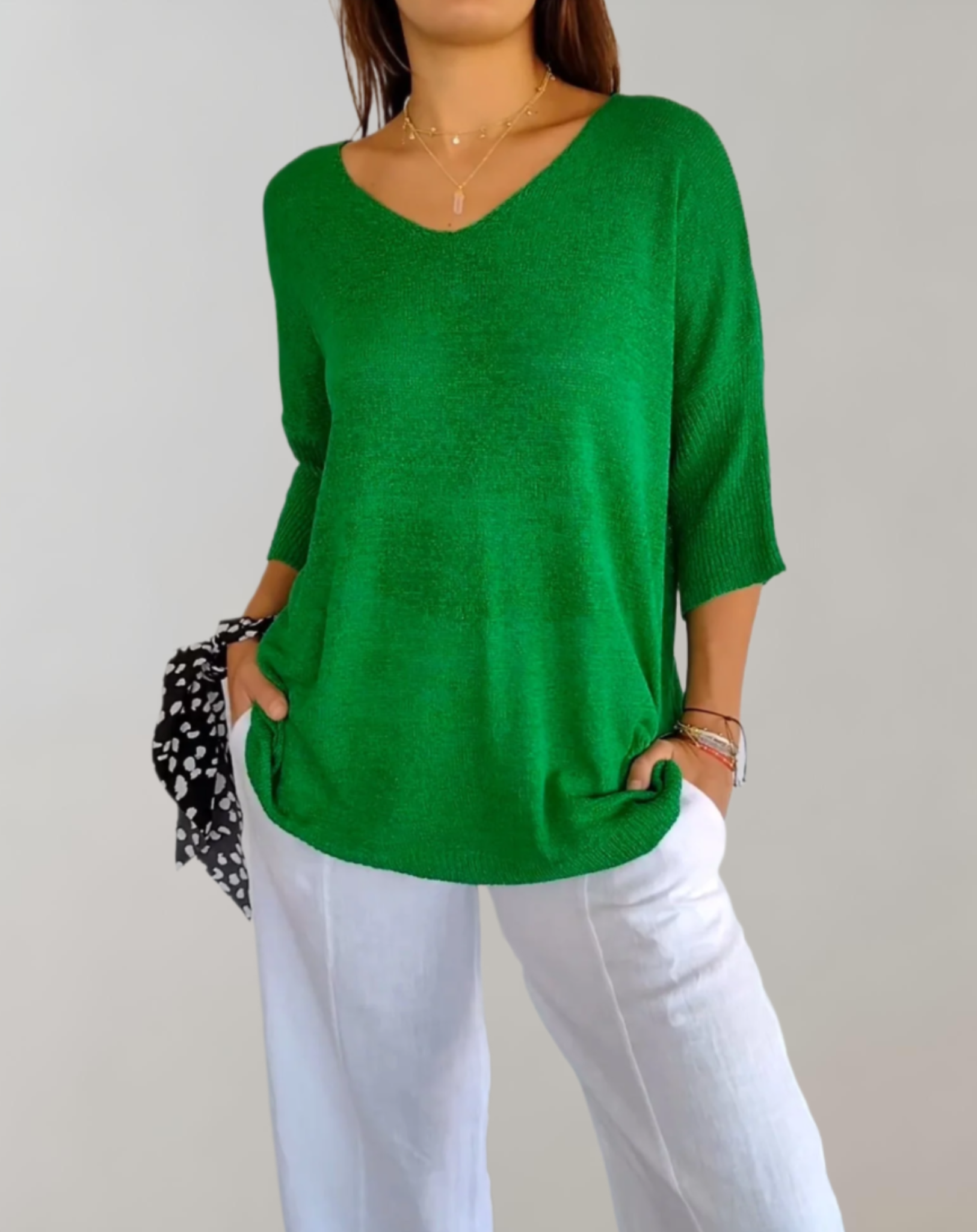 Margot - Knitted V-Neck Top