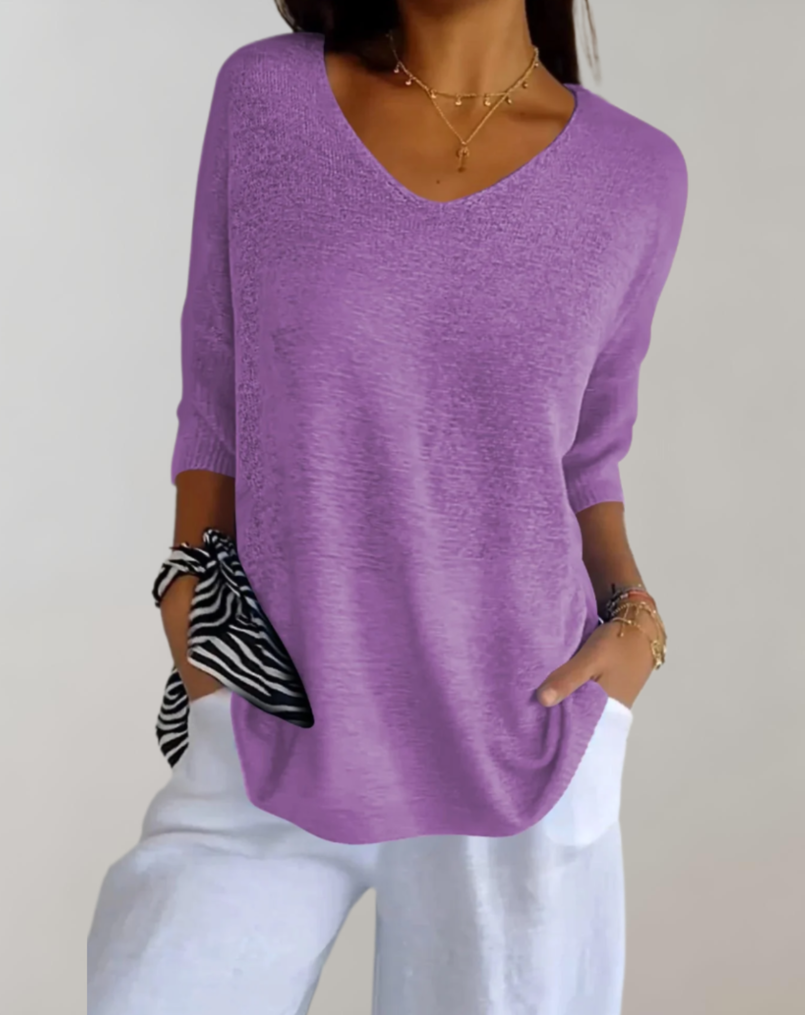 Margot - Knitted V-Neck Top