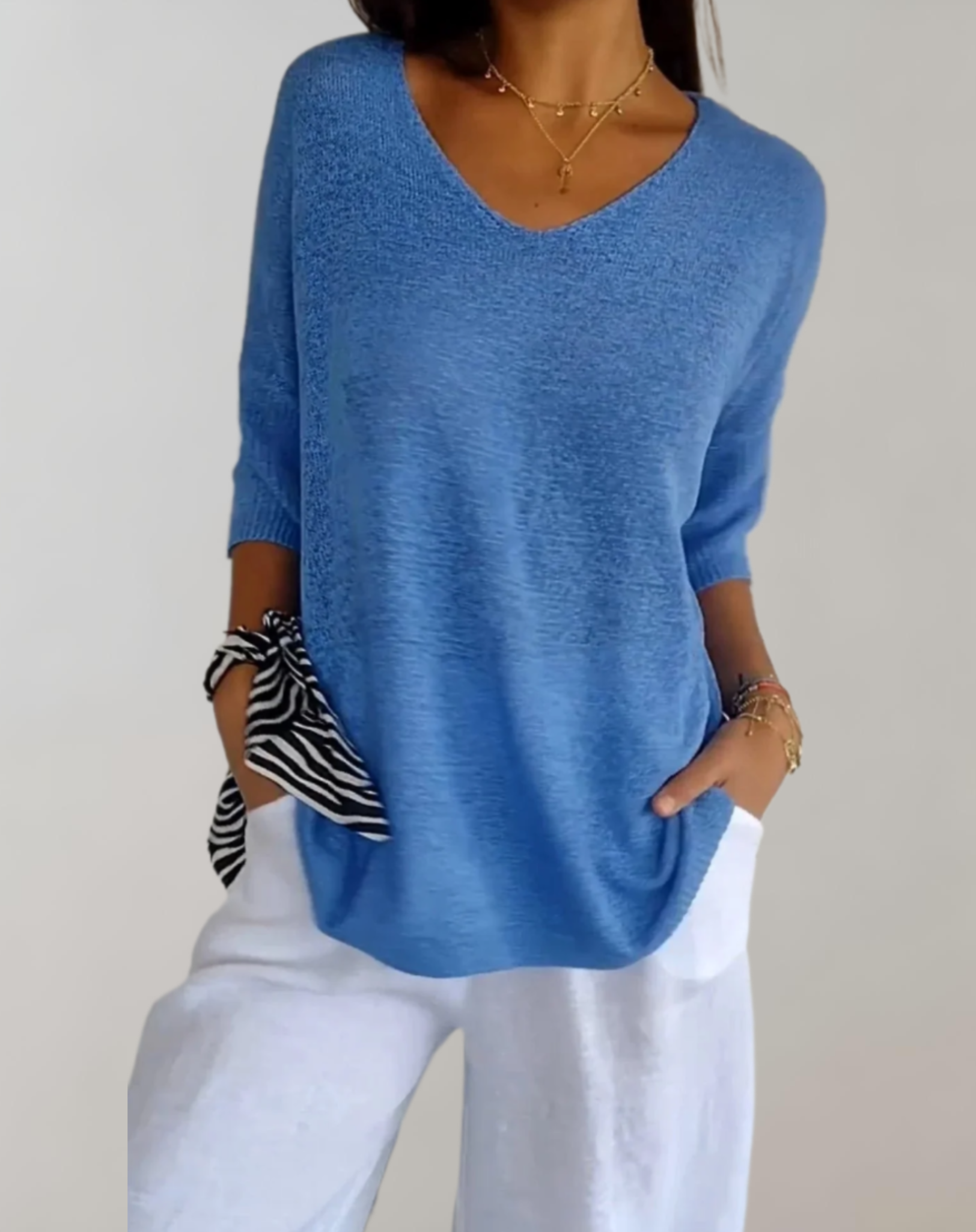 Margot - Knitted V-Neck Top