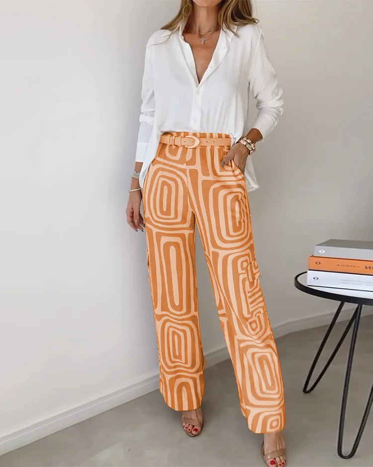 Sammy | Stylish Trousers Set – Includes Blouse and Belt