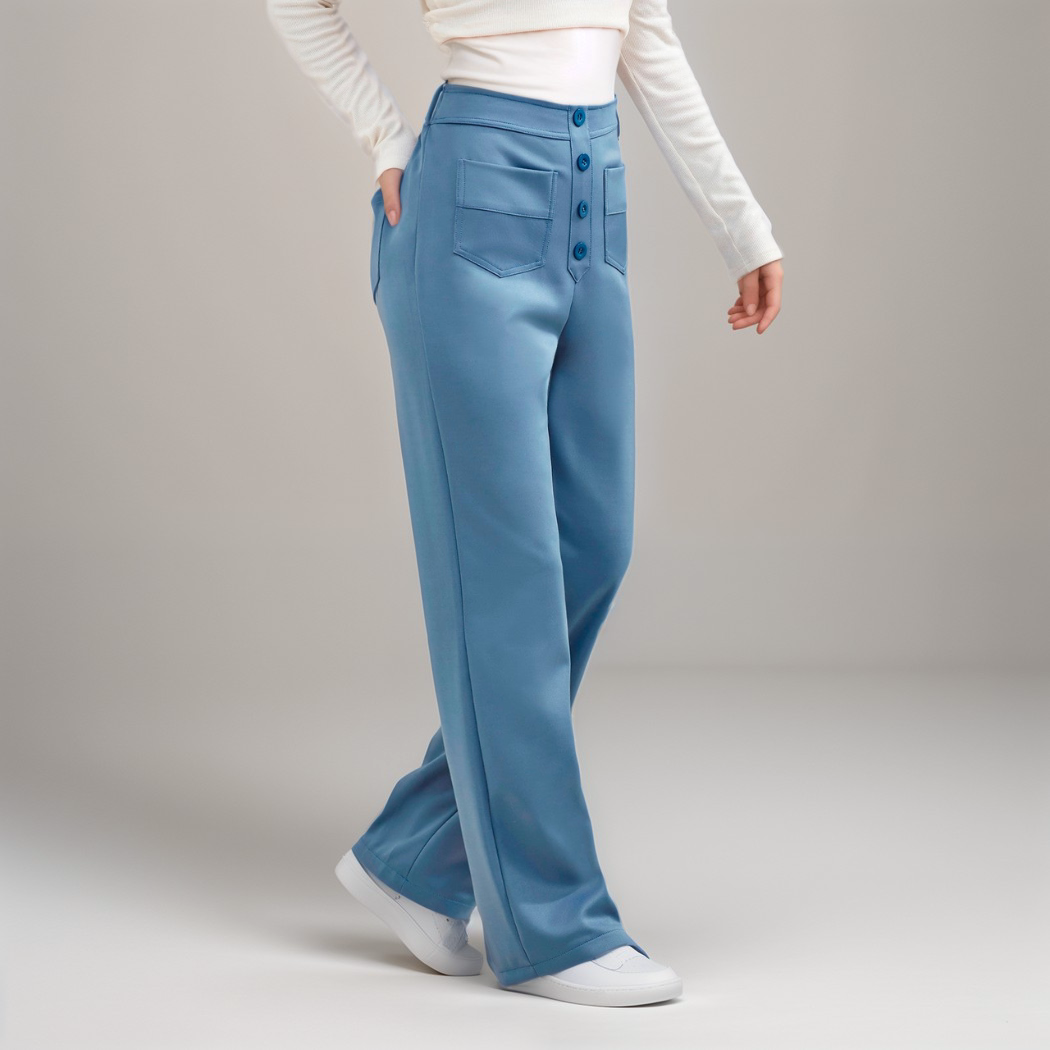 Evelyn | Elastic pants with a high waist.