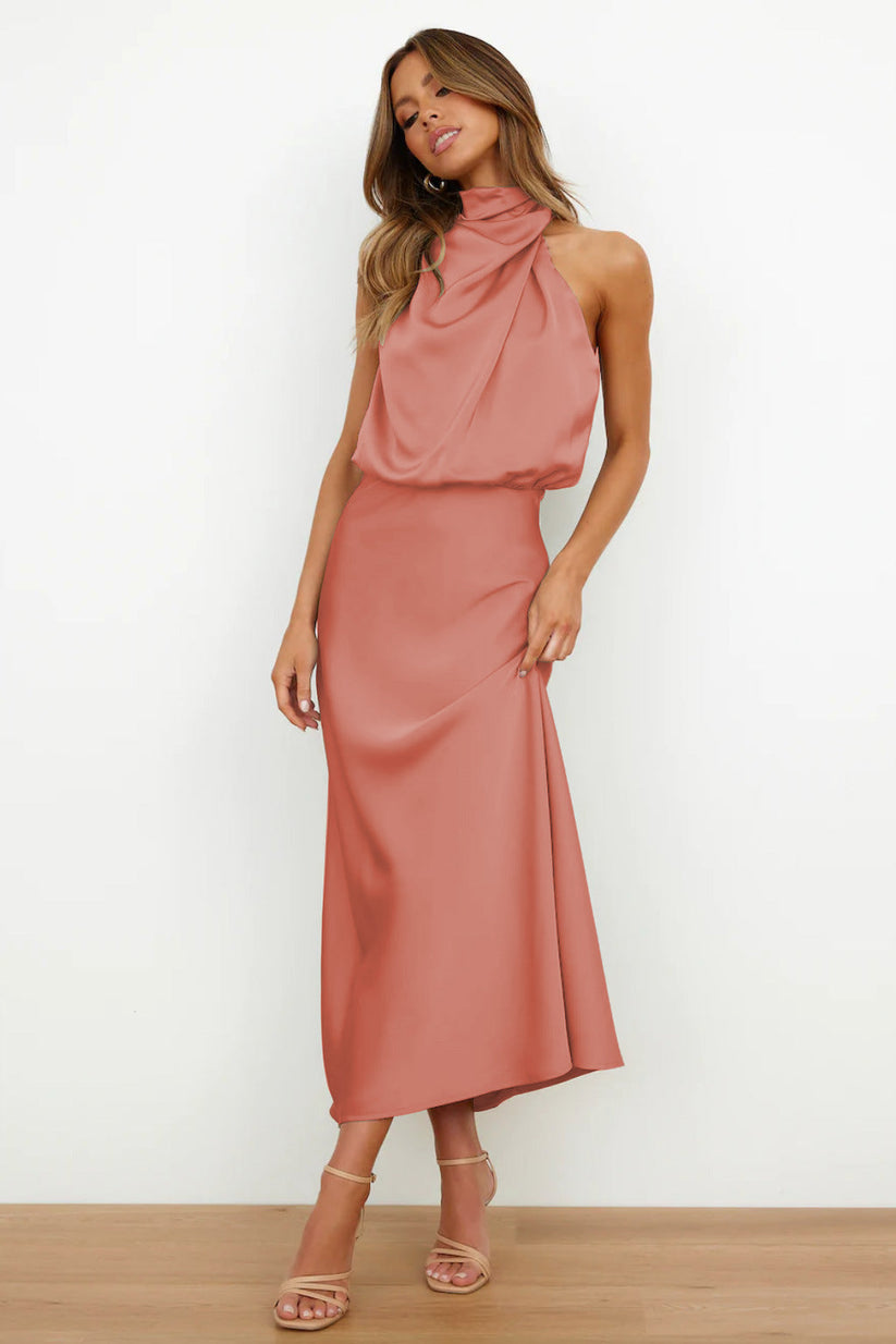 Scarlett | Elegant Long Satin Dress