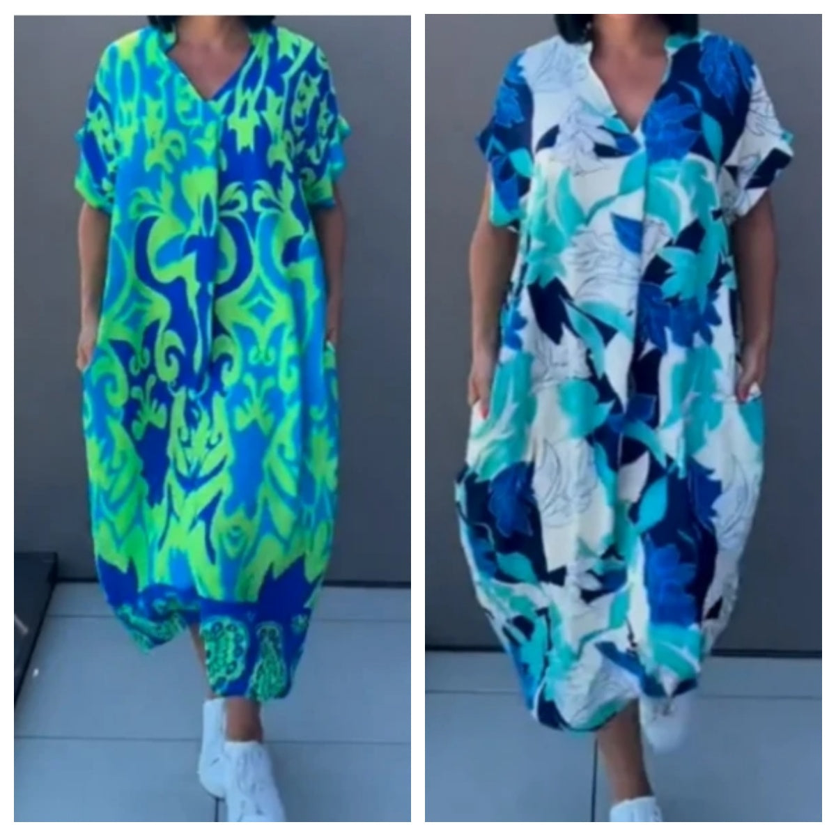 Chloe - Casual Elegant Printed V-Neck Dress