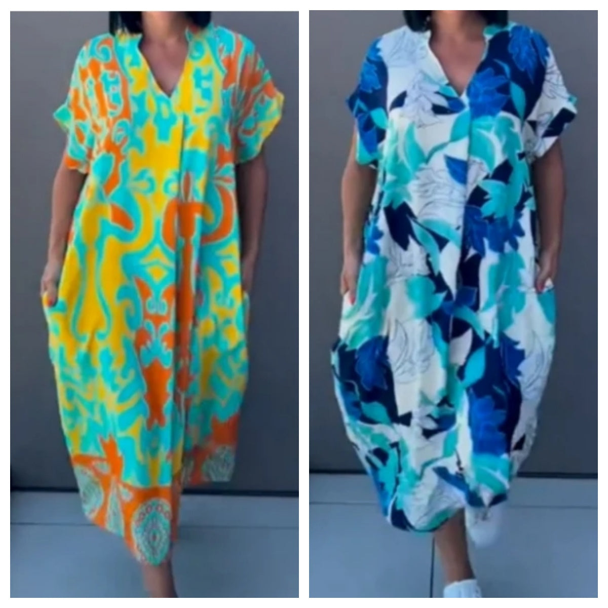 Chloe - Casual Elegant Printed V-Neck Dress