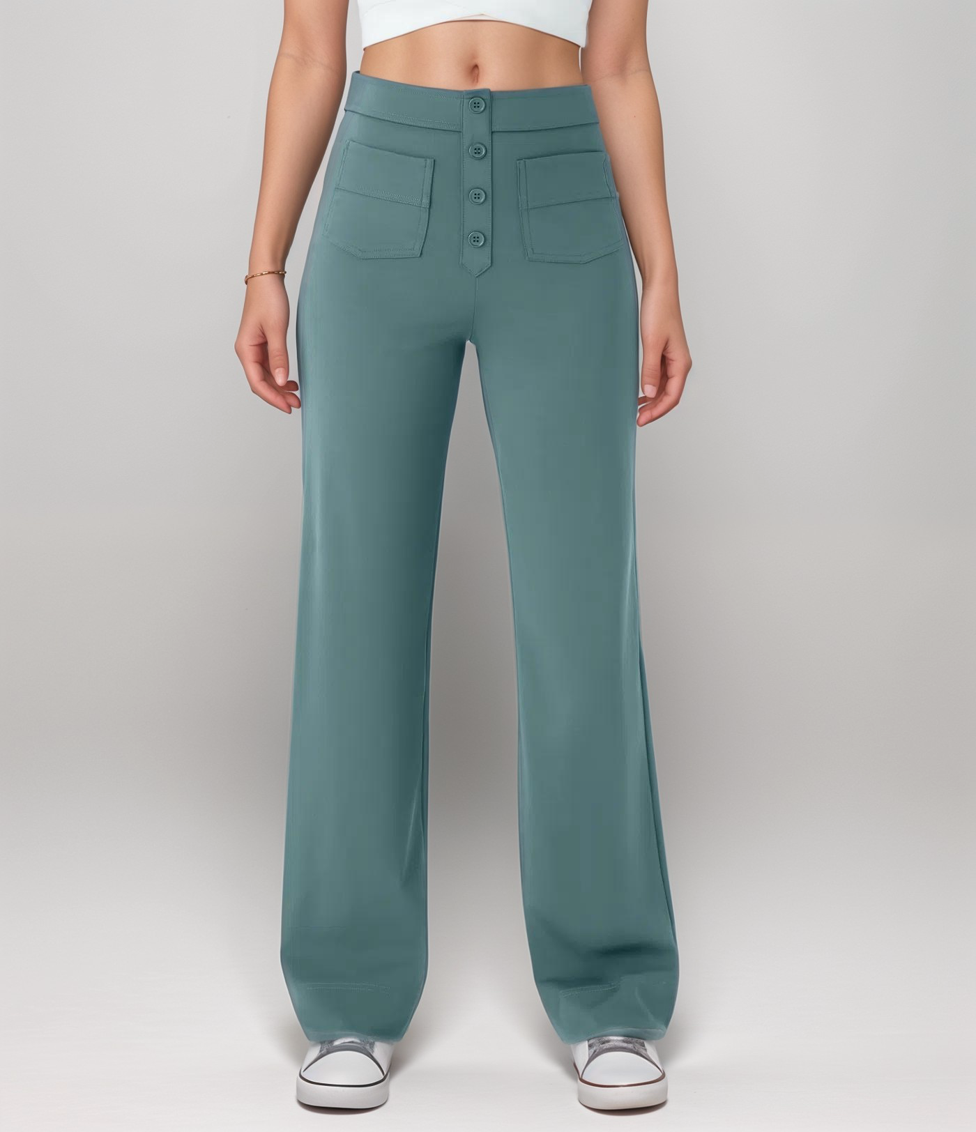 Evelyn | Elastic pants with a high waist.