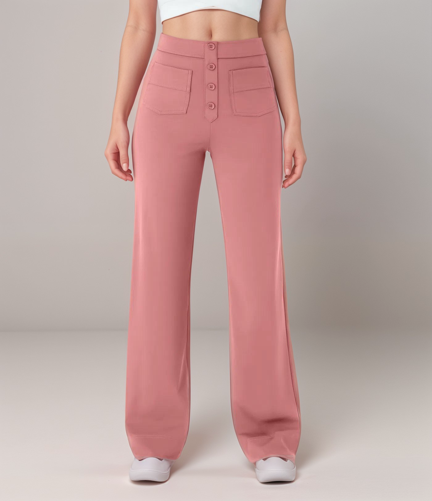 Evelyn | Elastic pants with a high waist.