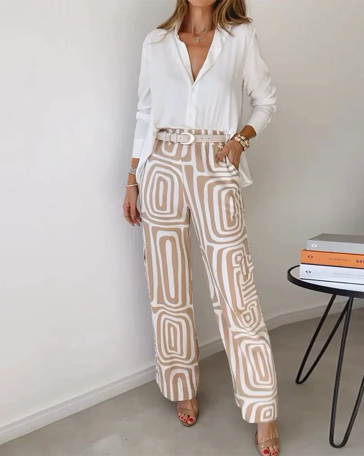 Sammy | Stylish Trousers Set – Includes Blouse and Belt