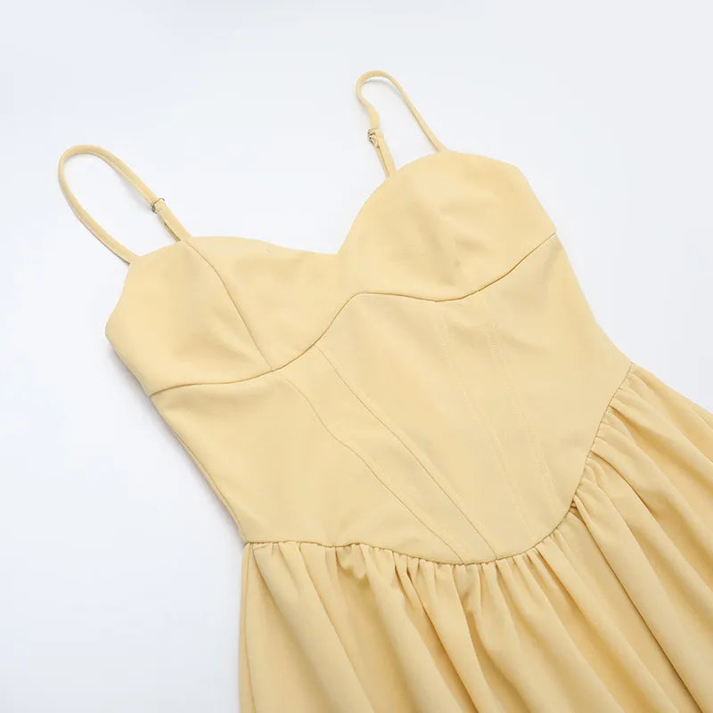 Madison | Midi Dress - Lemon