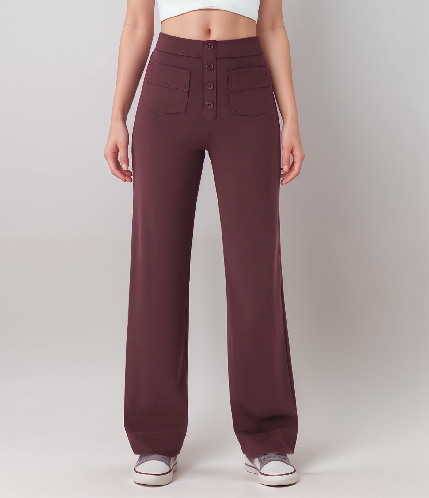 Evelyn | Elastic pants with a high waist.