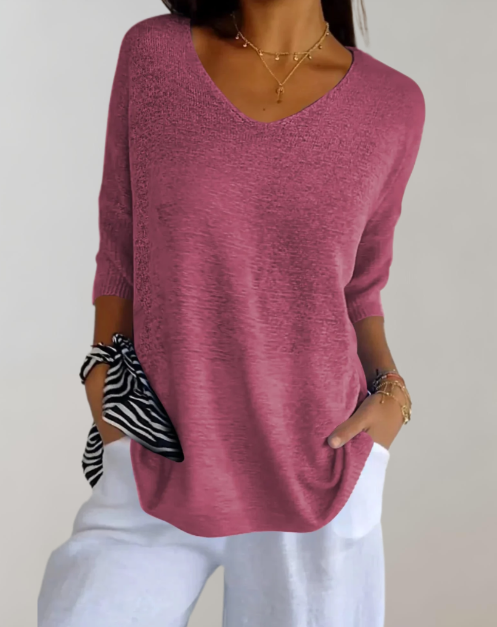 Margot - Knitted V-Neck Top